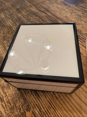 Pacific Connections Lacquer Small Square Box (White & Black) 5x5x3